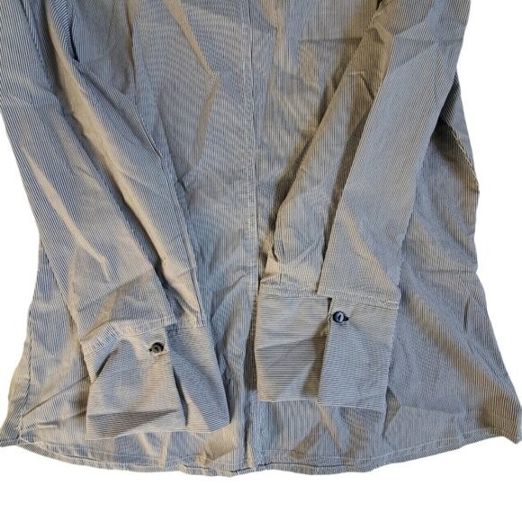 Kim Rogers black white striped collared 3/4 sleeve career top sz XL - Picture 13 of 16